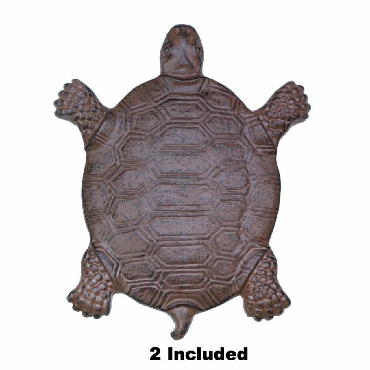 Home Locomotion Set of 2 Cast Iron Turtle Stepping Garden Stones